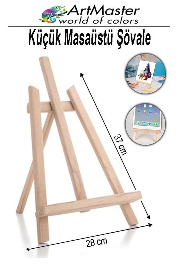 Masaüstü Küçük Şövale 28x37 cm 1 Adet Küçük Şövalye Sanatsal Tuval Resim Tutucu Sergi Çam Ağacından İmal Edilmiştir - Image 1