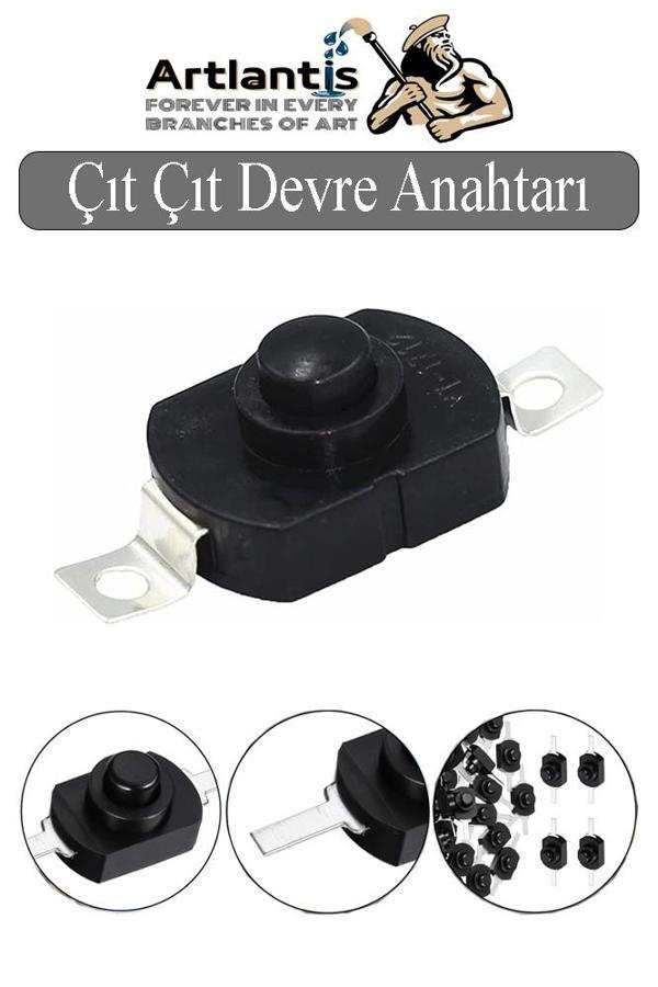 Mini Anahtar Arapuar Çıtçıt Anahtar 1 Adet Siyah Elektrik Devresi İçin Açma Kapama Düğmesi Deney On / Off Siyah Anahtar - Image 1