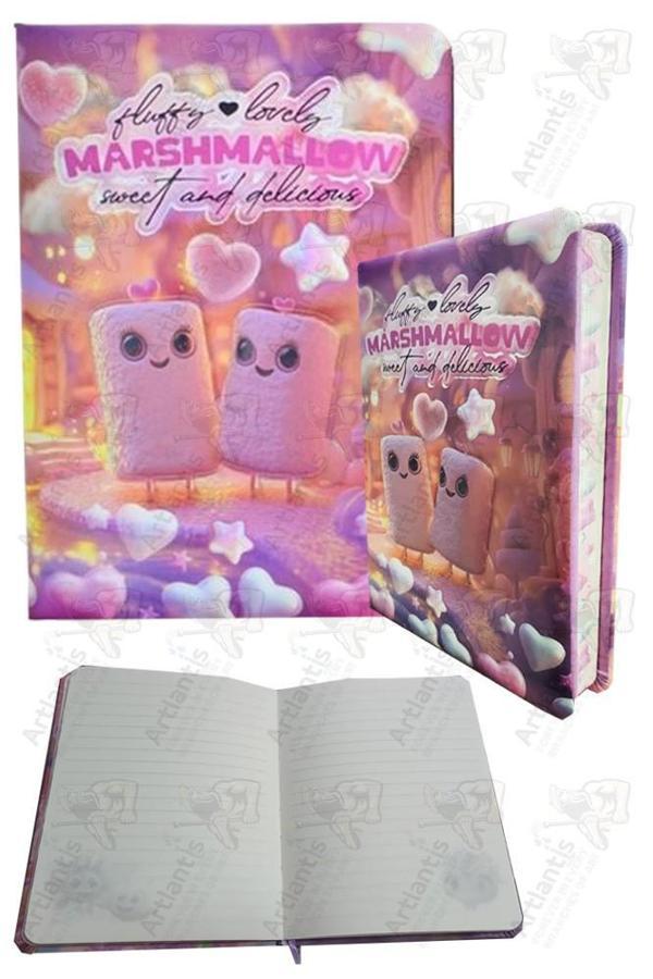 Kokulu Not Defteri 1 Adet Puffy Cute 13x18cm 96 Yaprak Çizgili Pofuduk Defter Kız Hediye Defter - Image 1