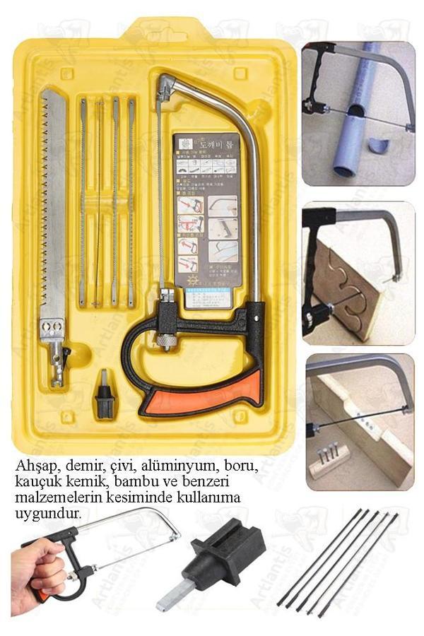 Kıl Testere Seti 7 Parça 1 Paket Kaliteli Sihirli Testere El Aleti Hassas Kesim Ahşap Plastik Demir Alüminyum Boru - Image 1