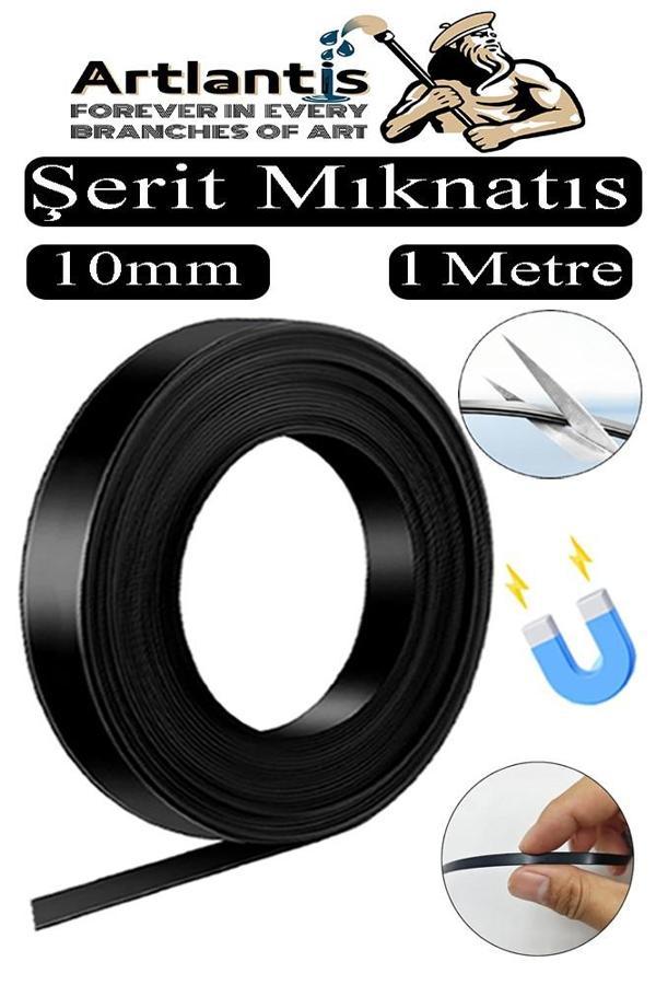Şerit Mıknatıs Magnet 1 Metre 1 Adet 1 cm 1 Metre Esnek Kaliteli Metal Yüzeye Yapışan Manyetik Mıknatıs Fotoğraf Resim - Image 1
