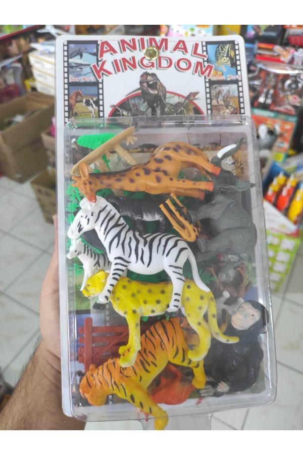 Berat Toys 19 Parça Oyuncak Hayvan Seti Vahşi Hayvanlar Aslan Kaplan Fil Eğitici Oyuncak Hayvanlar - Image 1