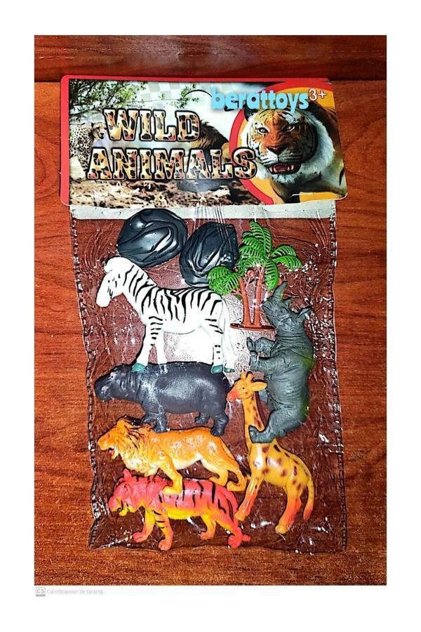 Berat Toys Oyuncak Hayvanlar Vahşi Hayvan Set Aslan Kaplan Zebra Zürafa 6 Pcs 10 Cm Hayvan Seti - Image 1