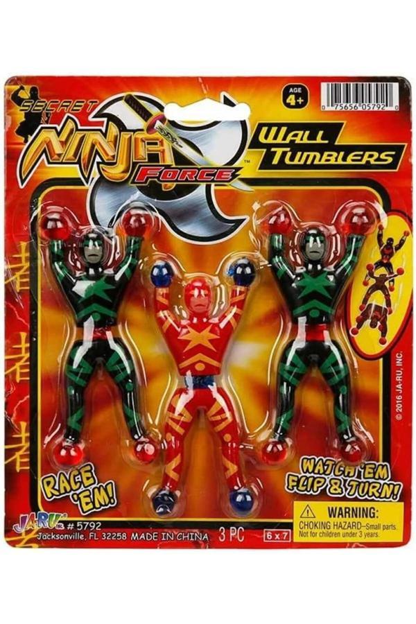 Berat Toys Cama Ve Duvara Yapışan Takla Atan 3 Lü Ninja Cama Yapışan Adam - Image 1