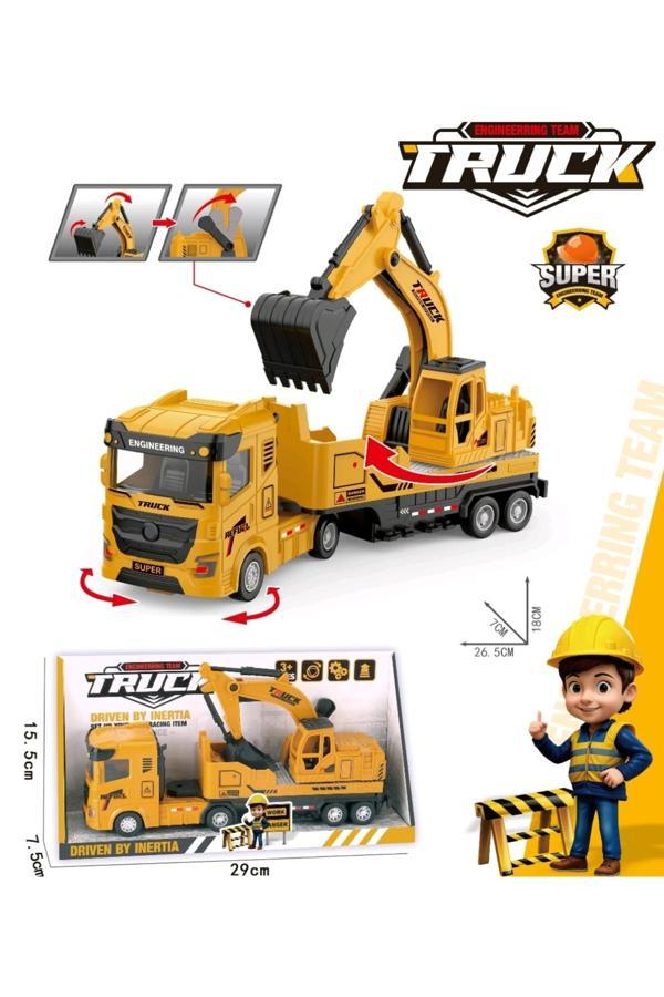 Berat Toys 27 Cm Kırılmaz İş Makinaları Kamyon Vinç Kepçe İş Araçları İnşaat Set - Image 1