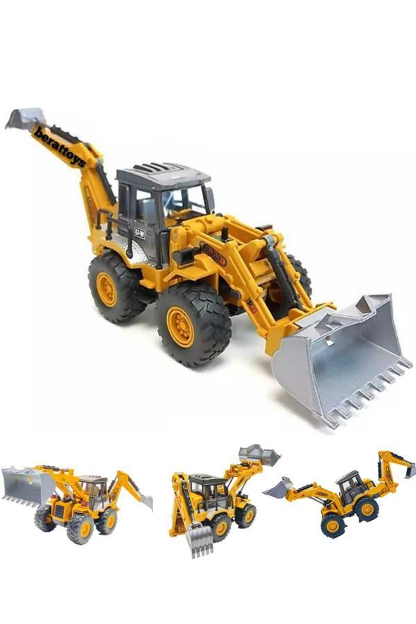 Berat Toys 32 Cm Oyuncak Buldozer Kepçe Metal Kepçeli İş Makinaları İş Araçları Kırılmaz Ekskavatör - Image 1