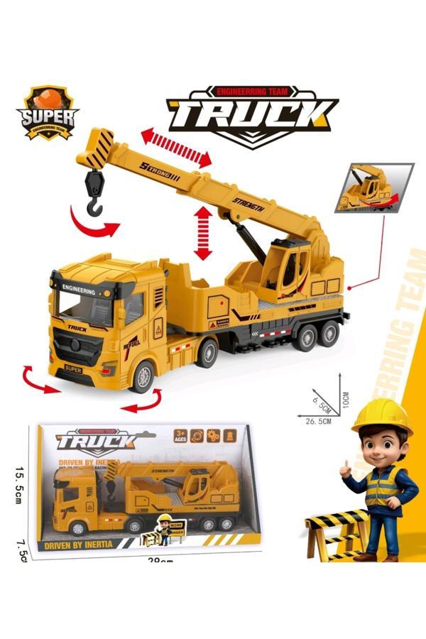 Berat Toys Oyuncak Vinç Kamyon Bom Vinç Kırılmaz İş Makinaları 27 Cm İş Araçları - Image 1