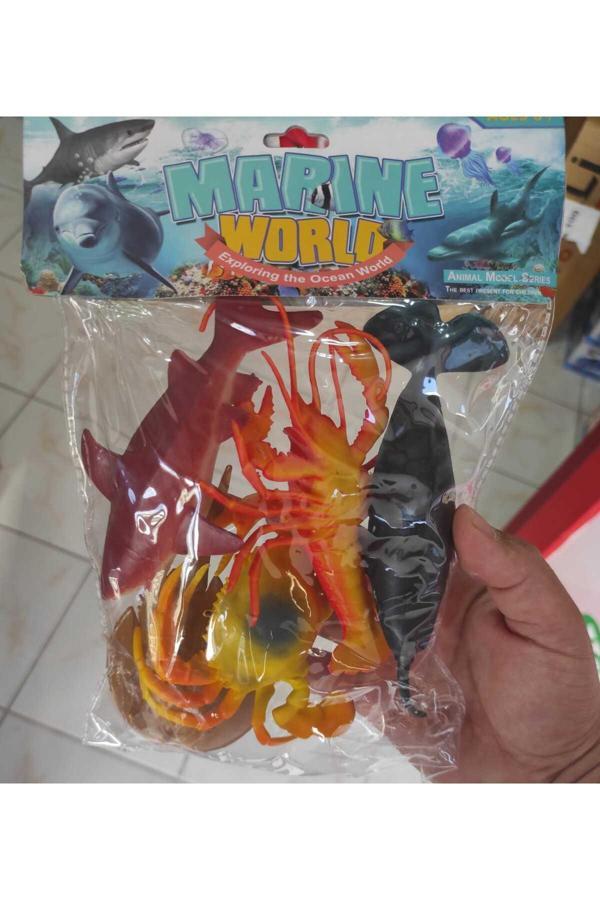 Berat Toys Oyuncak Hayvanlar Deniz Hayvanları Balık Yengeç Fok 11Cm 5 Pcs Hayvan Seti - Image 1