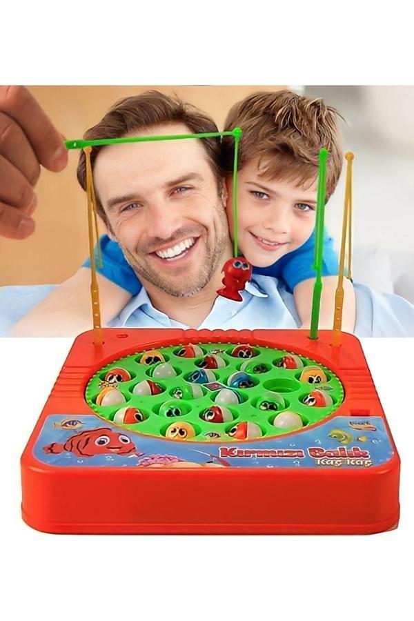 Berat Toys Pilli Balık Yakalama Oyunu Kırmızı Balık Şarkılı Pilli Balık Tutma Oyunu 24 Lü - Image 1