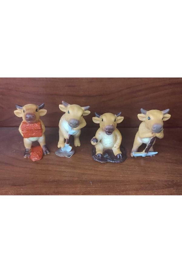 Berat Toys Oyuncak Hayvan Seti 7 Cm 4 Lü İnek Figür Oyuncak Çiftlik Hayvanları Mini Figür Oyuncak - Image 1