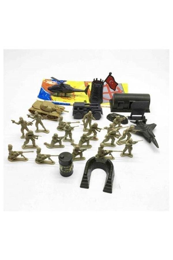 Berat Toys 28 Parça Asker Seti Tank Helikopter Uçak Asker Figürleri Oyun Seti Figür Oyuncak - Image 1