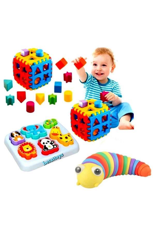 Berat Toys Hayvan Bultak Bultak Puzzle Eğitici Oyuncak Zeka Geliştirici Set Sök Tak Tırtıl Hediye - Image 1