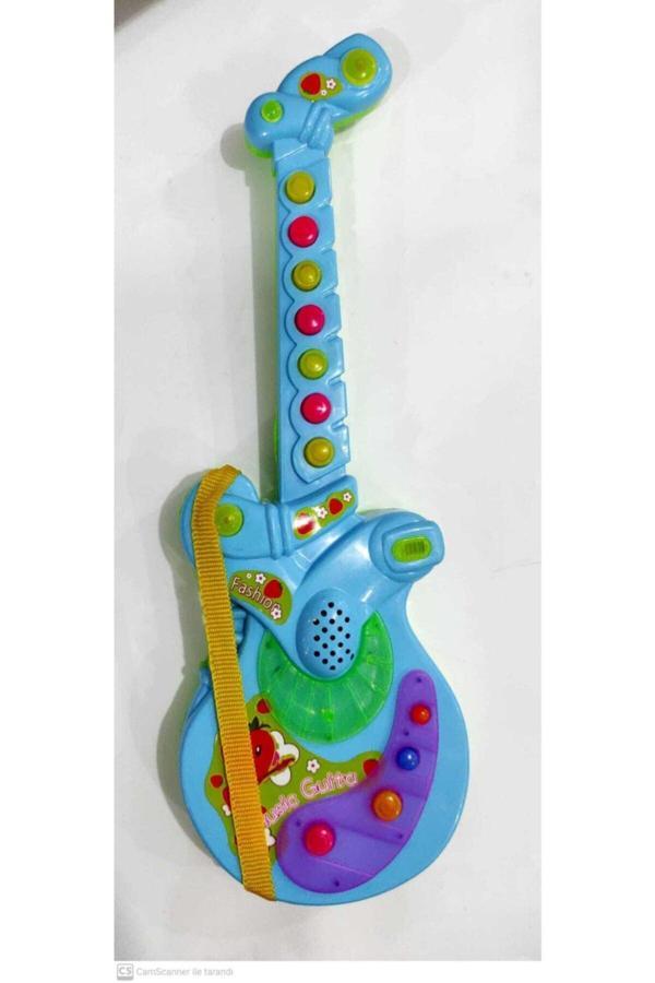 Berat Toys Pilli Işıklı Türkçe Müzikli Gitar 4 Farklı Müzik Ve Notalar 35 Cm - Image 1
