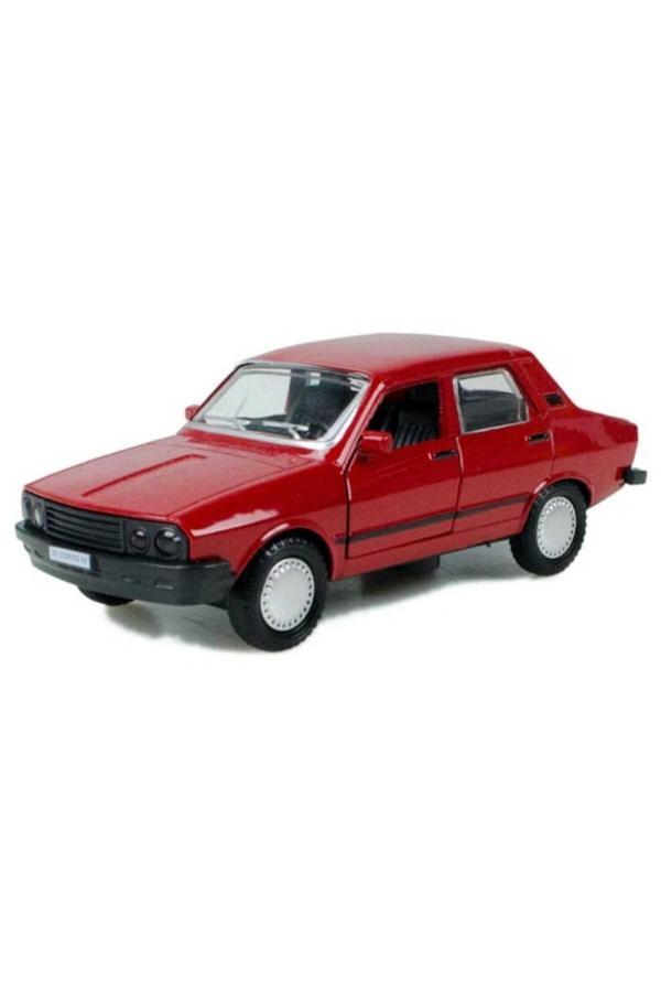 Berat Toys Çek Bırak Renault Toros Ölçek 13Cm Metal Araba Sesli Işıklı Çek Bırak Metal Araba Kırmızı - Image 1