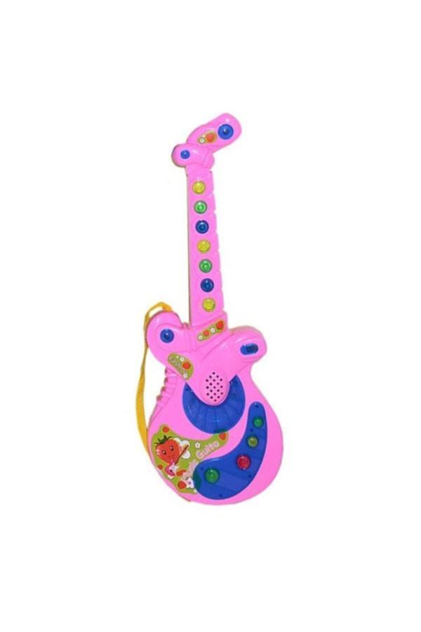 Berat Toys Pilli Işıklı Türkçe Müzikli Gitar 4 Farklı Müzik Ve Notalar 35 Cm - Image 1