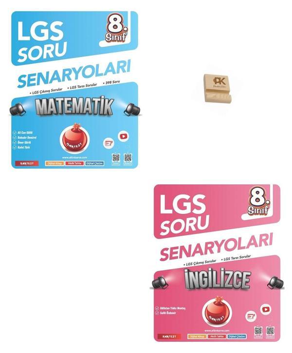 Nartest LGS 8. Sınıf Matematik ve İngilizce Çıkmış Sorular ve LGS Tarzı Soru Senaryoları - Altın Nokta Yayınları - Image 1