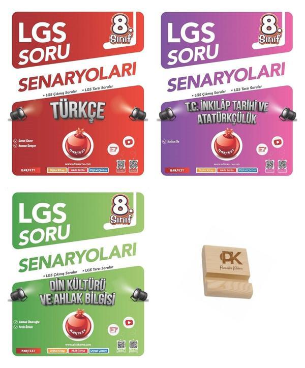 Nartest LGS 8. Sınıf Türkçe İnkılap ve Din  Kültürü Çıkmış Sorular 3lü Set + Telefon Standı - Altın Nokta Yayınları - Image 1