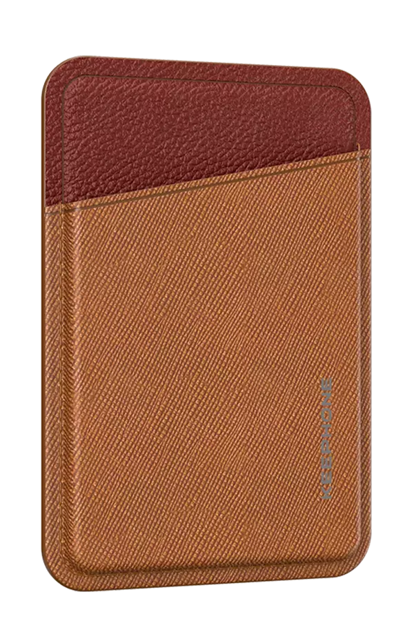 Keephone Locky Deri Magsafe Kartlık - Turuncu - Image 1