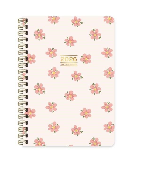 Keskin 2026-A5 Spr.Sert Kp.Haftalık Ajanda - Açelya - Image 1