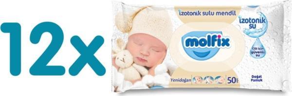 Molfix Izotonik Sulu Yenidoğan Islak Mendil 12x50 Adet - Image 1