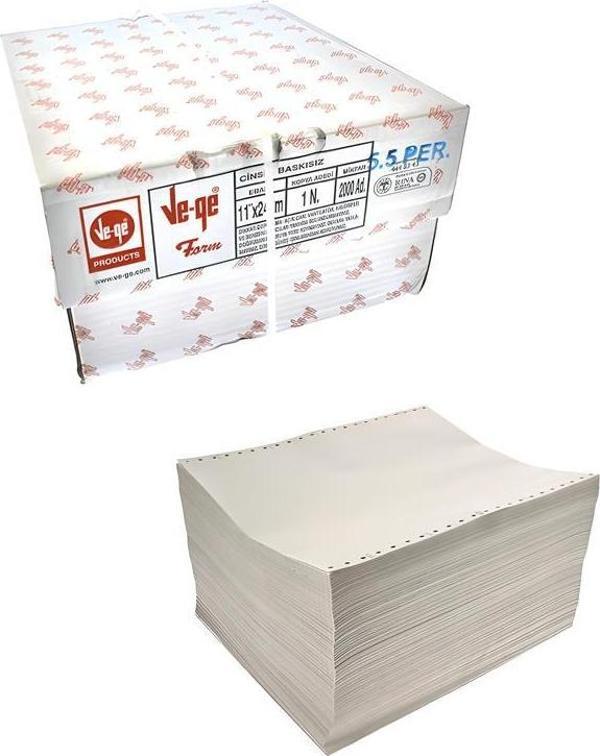 Vege 11x24 cm 3N 500’lü Bilgisayar Sürekli Form Kağıdı - Image 1