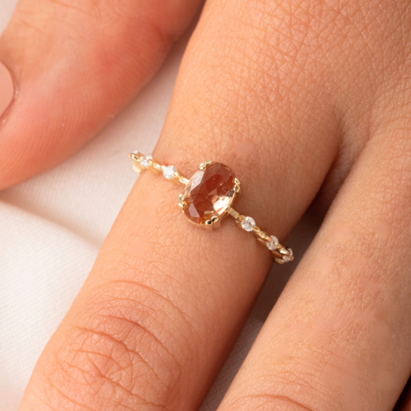 Altın Yüzük - 14 Ayar Altın Zultanit Yüzük - Evlilik Teklifi Yüzüğü - Hediyelik Altın Yüzük - Image 1