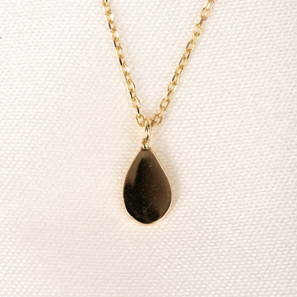 Altın Kolye - Su Damlası Sade Taşsız Tasarım Modern Tarz 14 Ayar Altın Kolye - Gündelik Altın Kolye - Image 1