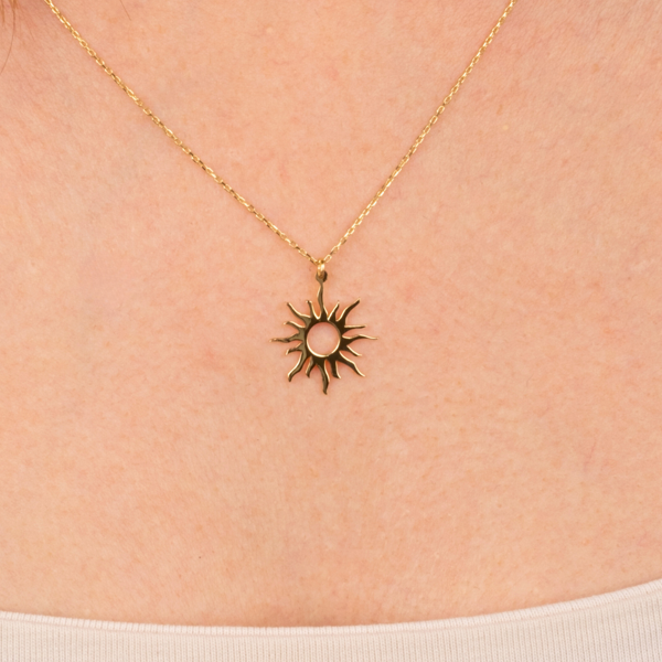 Altın Kolye - Güneş 14 Ayar Altın Kolye - Image 1