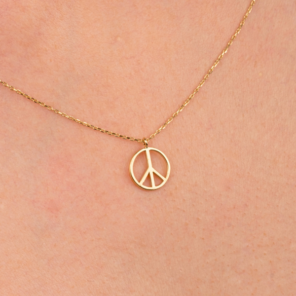 Altın Kolye - Barış Sembolü 14 Ayar Altın Kolye - Image 1