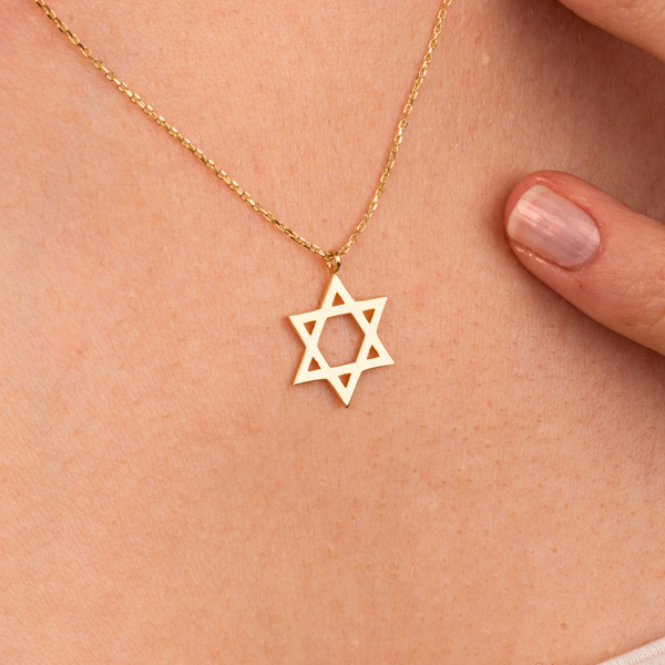 Altın Kolye - Davut Yıldızı 14 Ayar Altın Kolye - Image 1
