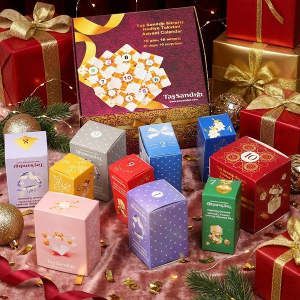 10’lu Sürpriz Hediye Tesbih Kutusu - 10 Farklı Tesbih -10 Günlük Advent Calender Tesbih Kutusu - Image 1