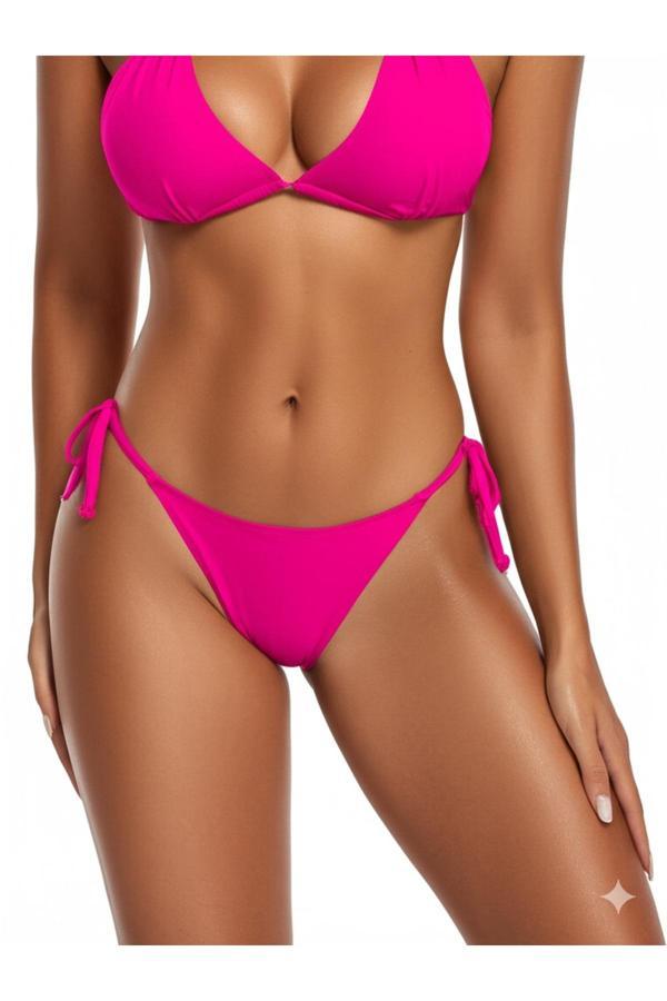 Pembe Kalın Ip Bağcıklı Bikini Altı - Image 1