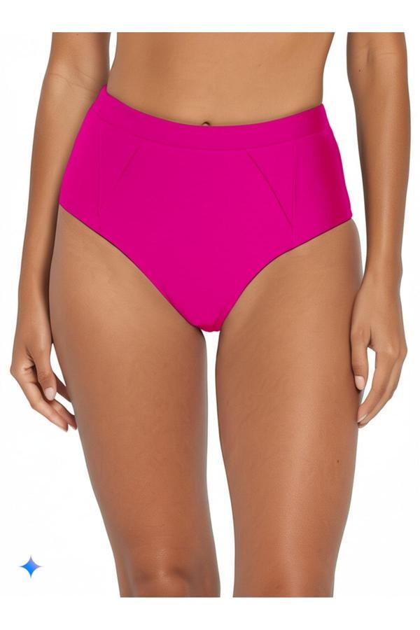 Pembe Süper Yüksek Bel Brelya Model Bikini Altı - Image 1
