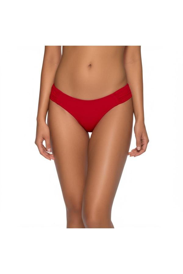 Kırmı Çok Dar Kalıp Kalın Kenarlı Bikini Altı - Image 1