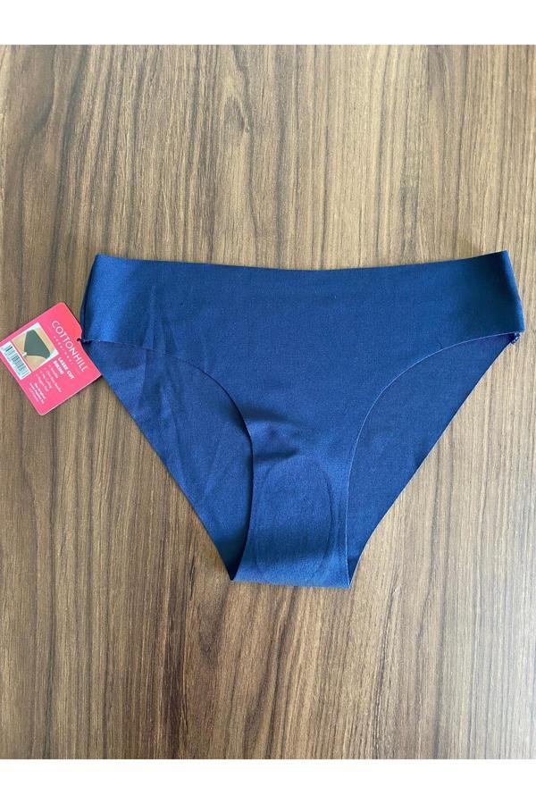 Lacivert Klasik Basic Lazer Kesim Bikini Külot - Image 1
