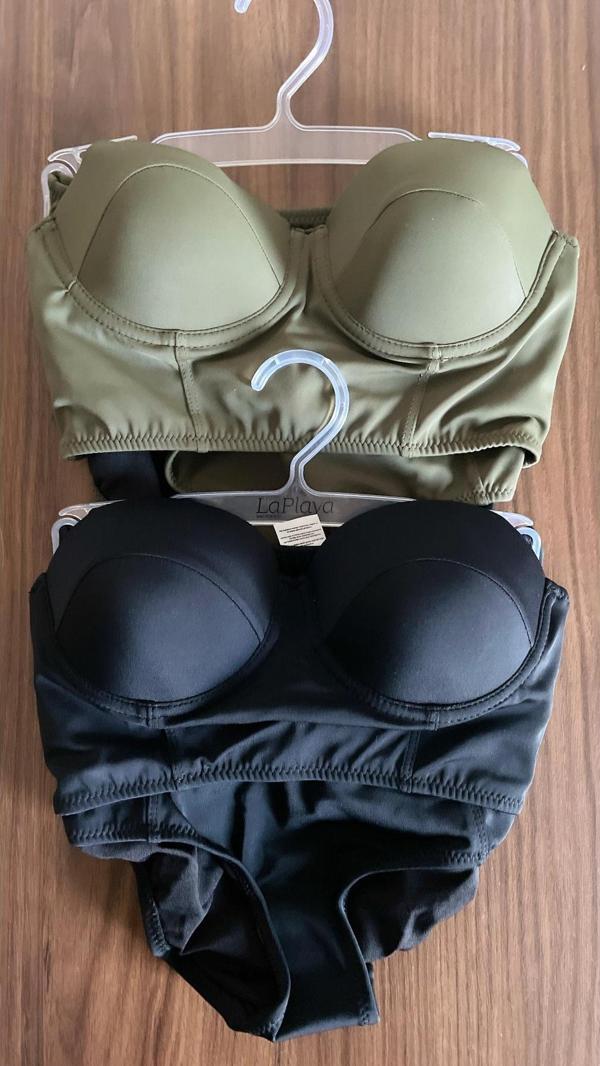 2 Renk 1 Paket Haki -siyah 2 Yüksek Bel Bikini Takımı - Image 1