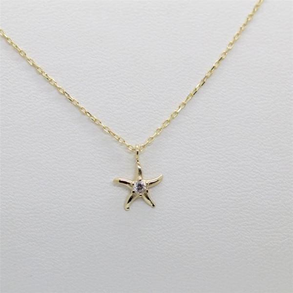 Gümüş Kolye - Deniz Yıldızı Pırlanta(Signity)Taşlı Minimal Tarz Gümüş 925 Ayar Kolye-Hediyelik Kolye - Image 1
