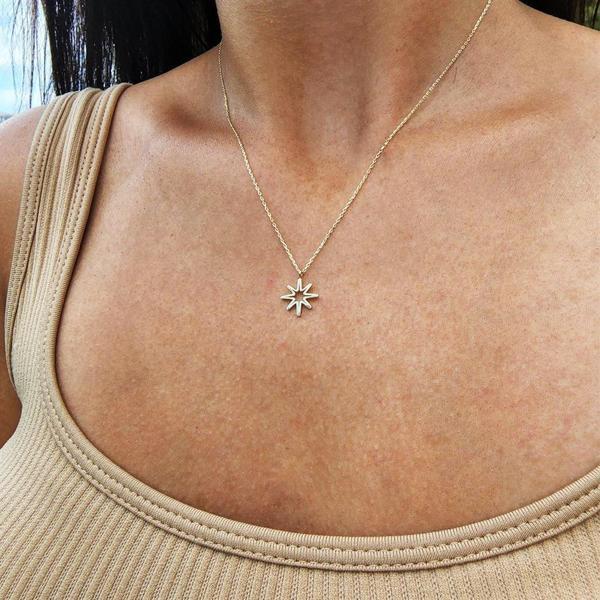 Gümüş Kolye - Güneş Tasarım Sade Taşsız Tasarım Modern Gündelik Hediye Taşsız 925 Ayar Gümüş Kolye - Image 1