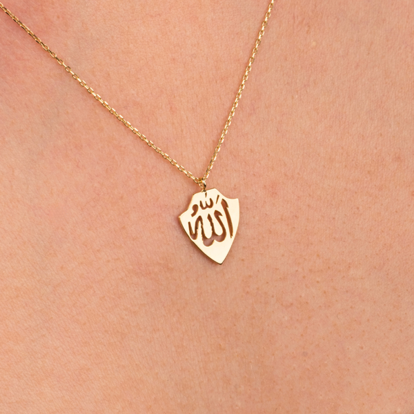 Gümüş Kolye - Allah Yazılı 925 Ayar Gümüş Kolye - Image 1