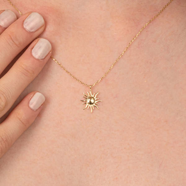 Gümüş Kolye - Güneş 925 Ayar Gümüş Kolye - Image 1