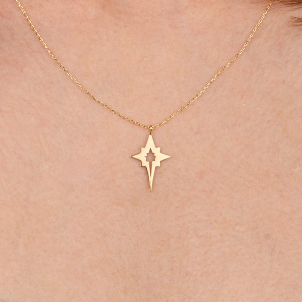 Gümüş Kolye - Kutup Yıldızı 925 Ayar Gümüş Kolye - Image 1