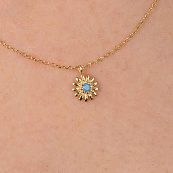 Gümüş Kolye - Firuze Taşlı Tasarım 925 Ayar Gümüş Kolye - Image 1