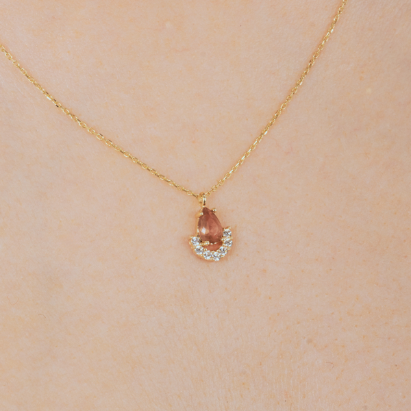 Gümüş Kolye - Zultanit Damla Taşlı 925 Ayar Gümüş Kolye - Image 1