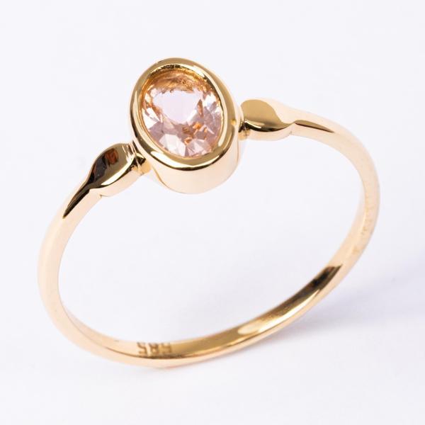 Gümüş Yüzük - 0.90 Karat Morganit Taşlı Tektaş 925 Ayar Gümüş Evlilik Teklifi Yüzüğü - Image 1