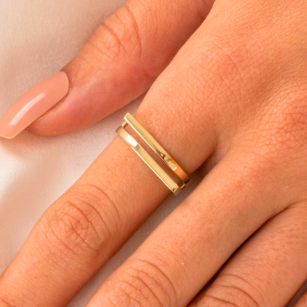 Gümüş Yüzük - Exxen Tarz Tasarım 925 Ayar Gümüş Yüzük - Image 1