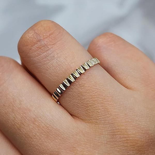 Gümüş Yüzük - Gösterişli Geometrik Kesim Modern Tasarım 925 Ayar Gümüş Yüzük  - Image 1