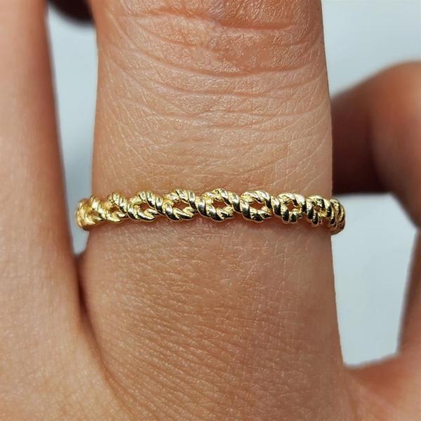 Gümüş Yüzük - Kör Düğüm Minimal Tasarım 925 Ayar Gümüş Alyans - Image 1