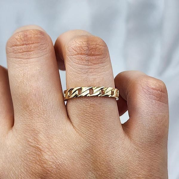 Gümüş Yüzük - Zincir Model 925 Ayar Gümüş Yüzük - Image 1