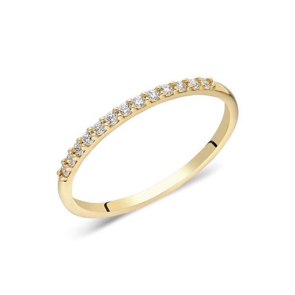 Yarımtur Pırlanta Montürü Alyans-0,25 Crt Tamtur Pırlanta Montürü Alyans-925 Ayar Tamtur Alyans - Image 1