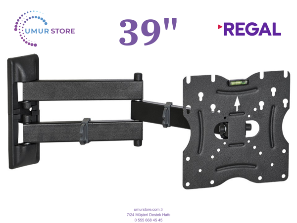 Regal 39R603H 39 inç / 22”- 49” Lcd Led Televizyon Hareketli Duvar Askı Aparatı - Image 1